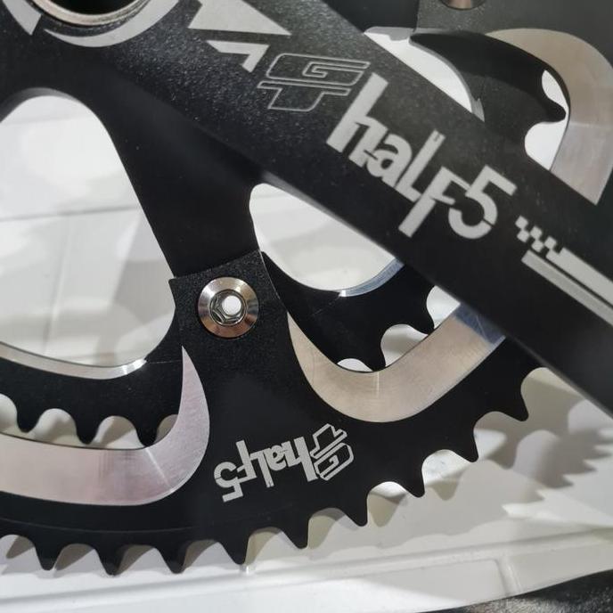 crankset double GT half5 44 52 44t 52t crank arm set chainring litepro