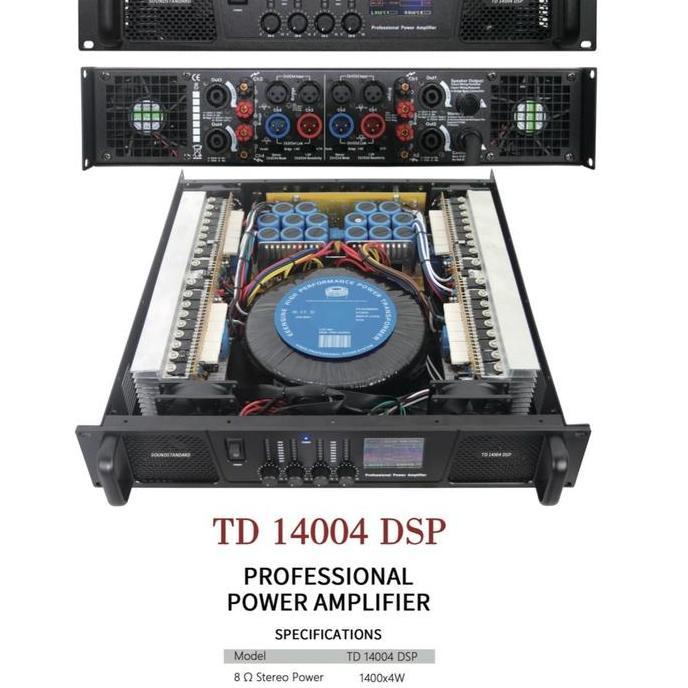 POWER AMPLIFIER SOUNDSTANDARD TD14004 DSP TD 14004 DSP 4CH 4X1400 WATT SOUNDSTANDAR