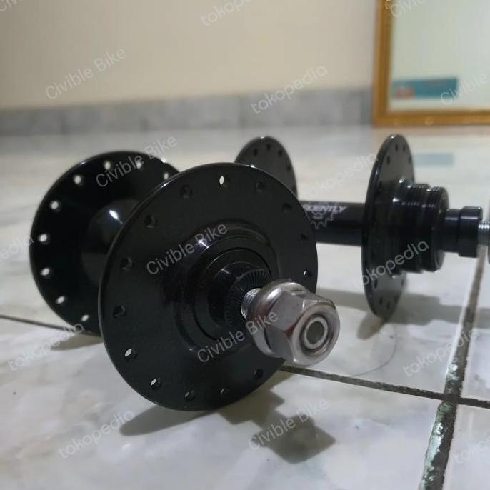 Hub Ardently Basic Track 20 24 32 Hole Fixie Fixed Gear Silver Hitam
