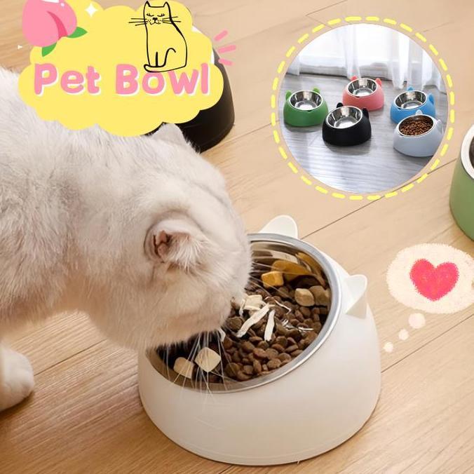 Pet Bowl / Tempat Makan Kucing Anjing / Mangkuk Anjing Mangkuk Kucing Stainless Steel / Mangkuk Stai