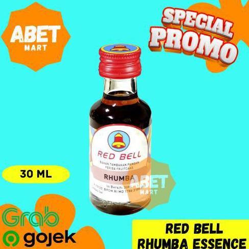 RedBell Rum Essence 30ml - 30 Ml Red Bell Rhumba Halal Non Alkohol Botol Kaca Perasa Pewarna Makanan