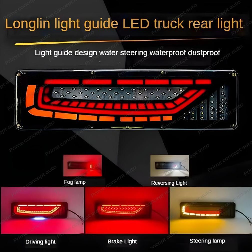 Running Stop Lamp Truk Variasi Starry 12 - 24 Volt | Sepasang Lampu Belakang Rem Sein Modifikasi