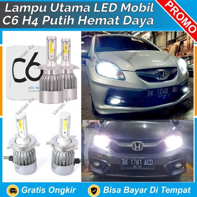 LAMPU UTAMA MOBIL LED  C6 H4 C6H4 COB PUTIH: DAIHATSU XENIA GRANDMAX ESPASS FEROZA TERIOS TAFT TARUN