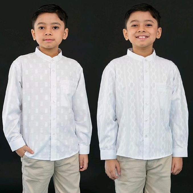 Casella Baju Koko Anak Laki Laki Lengan Panjang | Koko Couple Ayah-Anak Nizar Edition