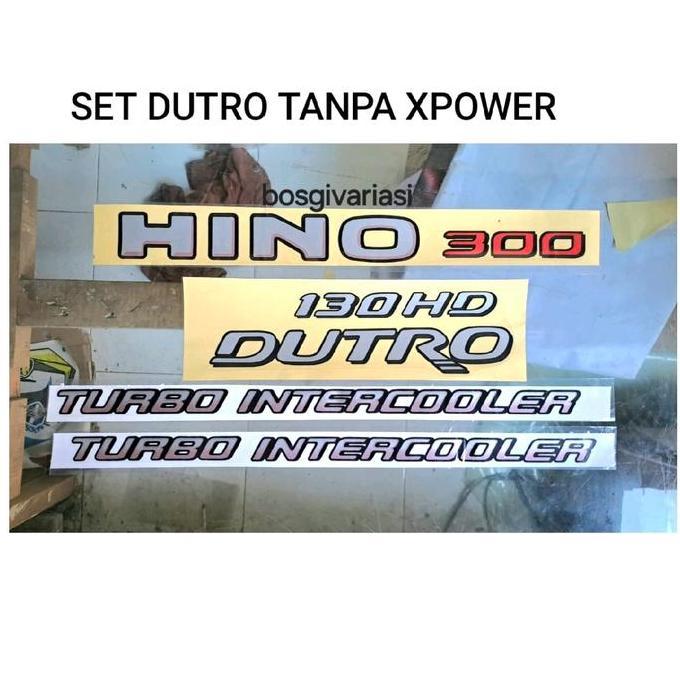 JumajumaStore- Stiker Hino 300 Dutro 130HD xpower / stiker Hino Dutro turbo intercooler xpower / sti