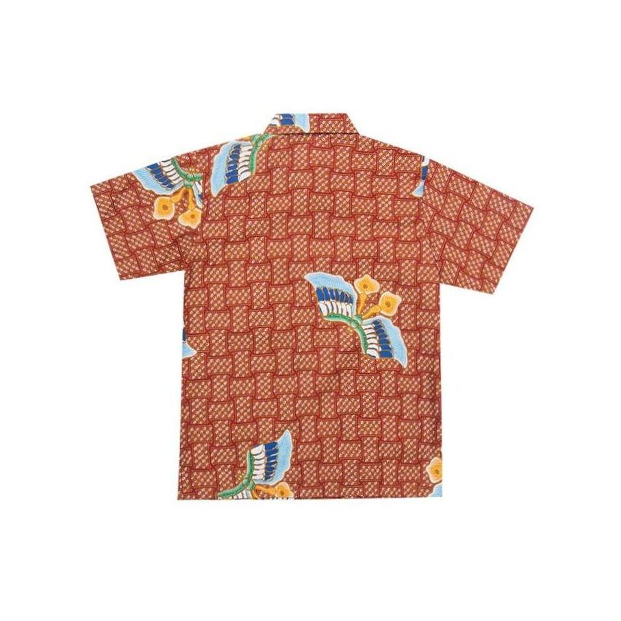 Arjuna Weda Hem Batik Anak Tikar Kupu - Bahan Katun | Lengan Pendek | Kantong Depan