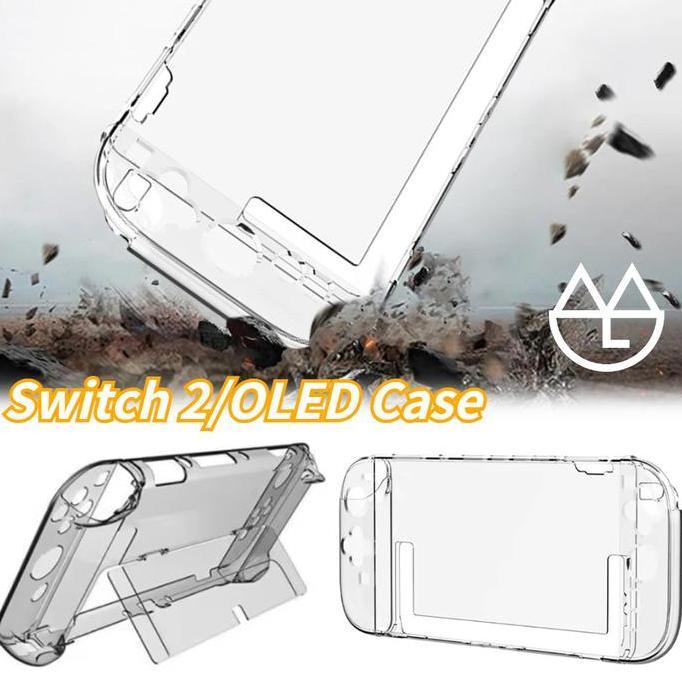 OEMAHRESI.NEW KASING PELINDUNG NINTENDO SWITCH 2/OLED CASE DENGAN JERNIH KRYSTAL COVER PERLINDUNGAN