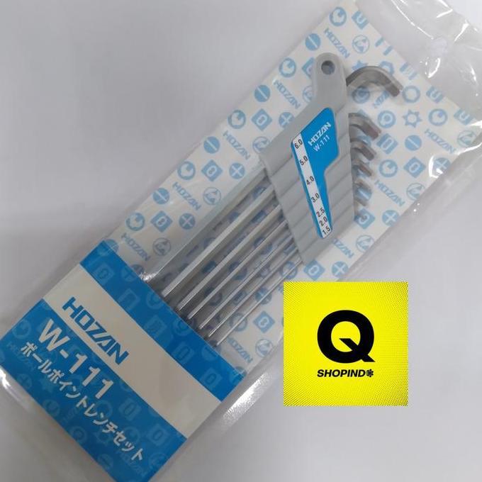 Terbaru HOZAN W-111/W111/W 111/Kunci L/Ball Point L/Wrench Set qshop17 Murah