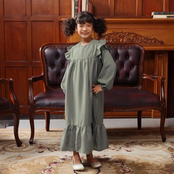 ZM Zaskia Mecca - Eshal Gamis Anak Dress - Edisi Senandung Alam Cantik Kerah