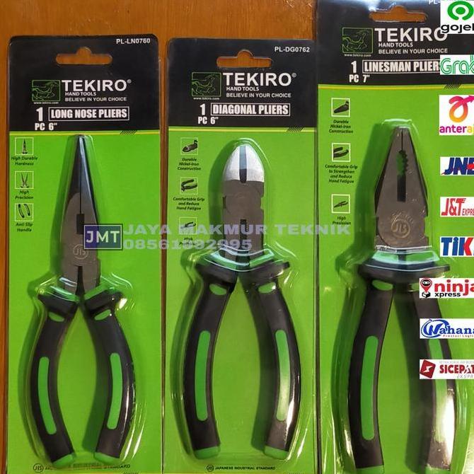 Tekiro Tang Set 3Pcs Tang Potong 6 Tang Lancip 6 Tang Kombinasi 7 1 Set Isi 3 Macam Tang Tekiro