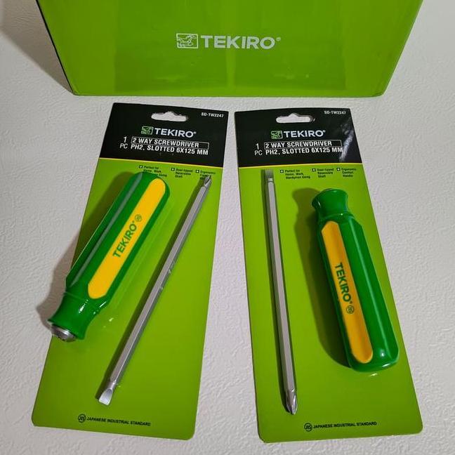 Obeng Bolak Balik Tekiro Obeng 2 Way Screwdeiver Ph2 6 X 125 Mm Ready Obeng Magnet Ketok Plus Min Ob