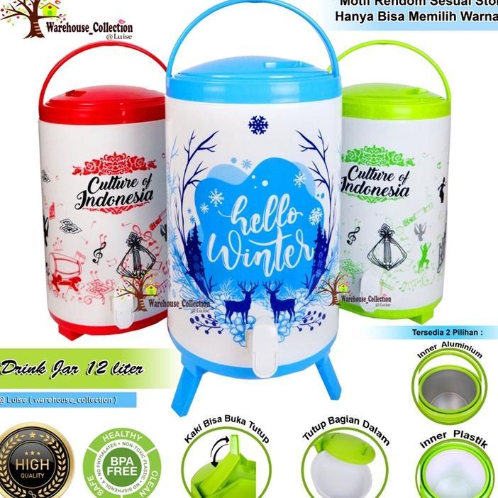 DRINK JAR  12 LITER ROMA GLOBAL EAGLE / TEMPAT AIR MINUM / TERMOS AIR PANAS DINGIN