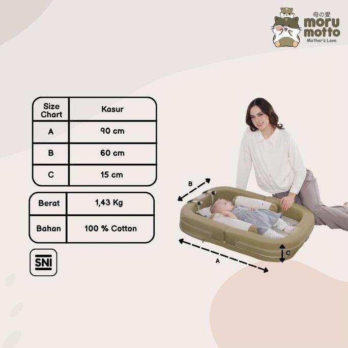 Morumotto Kasur Bayi Lipat Little Wild Series 3in1 Sofa Bed Bayi + Kelambu