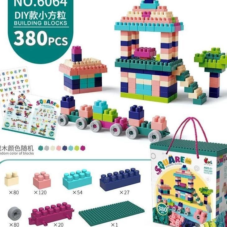 Ready Bricks Block Square Block / Mainan Bricks Block Anak Puzzle 120 Pcs 280 Pcs 380 Pcs 580 Pcs