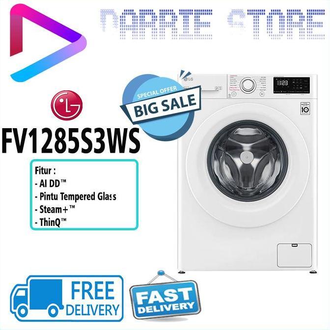 LG FV1285S3WS MESIN CUCI WASHER 8.5 KG FV-1285S3WS FV1285 1285S3WS