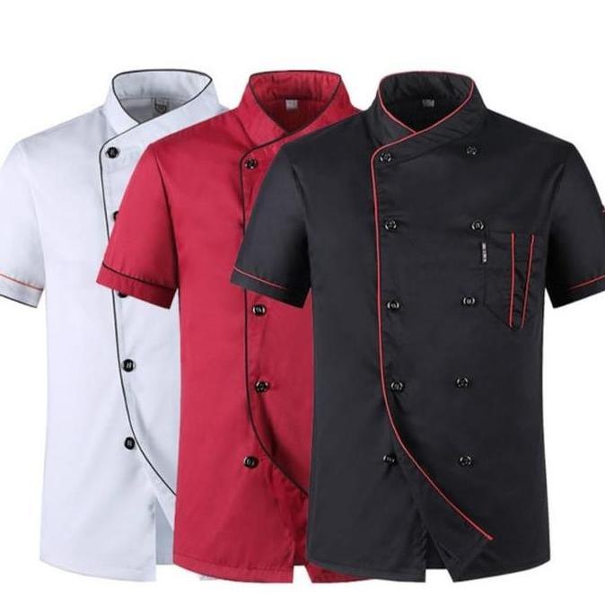 PROMO / Seragam Chef Seragam Koki Baju Koki Lengan Pendek Original