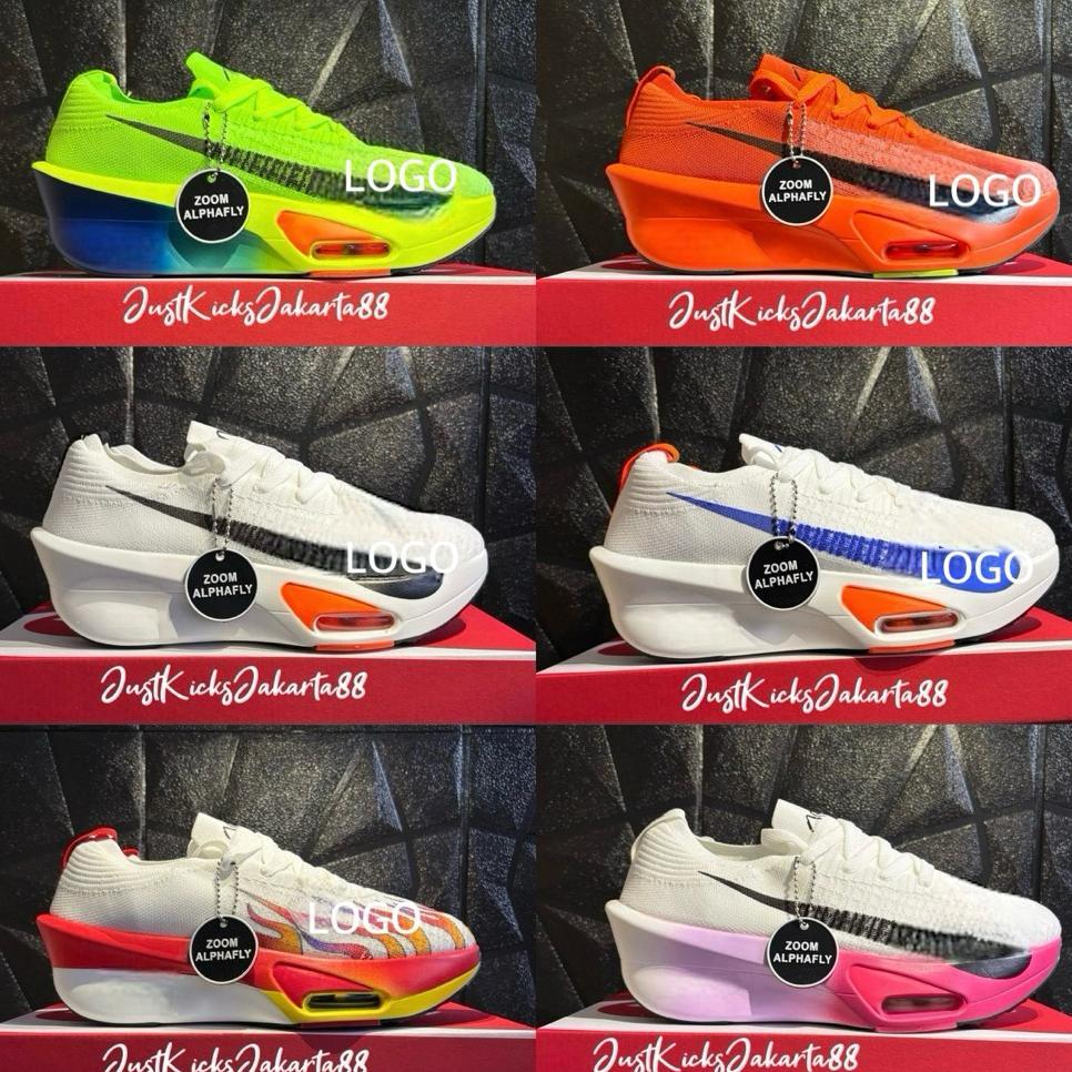 Sepatu Running Shoes Zoom Alphafly Next% 123 Fly 6 Black Volt Kenya Ekiden Japan Tosca Watermelon To