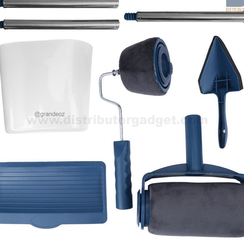 5 In 1 Set Roll Kuas Cat + Tongkat Dinding Tembok Paint Runner Pro Roller Simple Roll Cet Wallpaper
