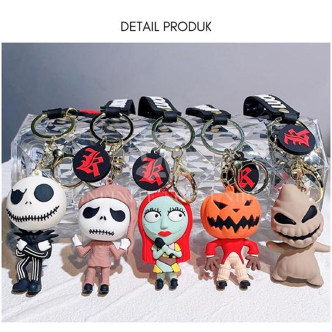 63. Keychain The Nightmare Before Christmas / Gantungan Kunci Halloween / Ganci Tengkorak Pumpkin / 