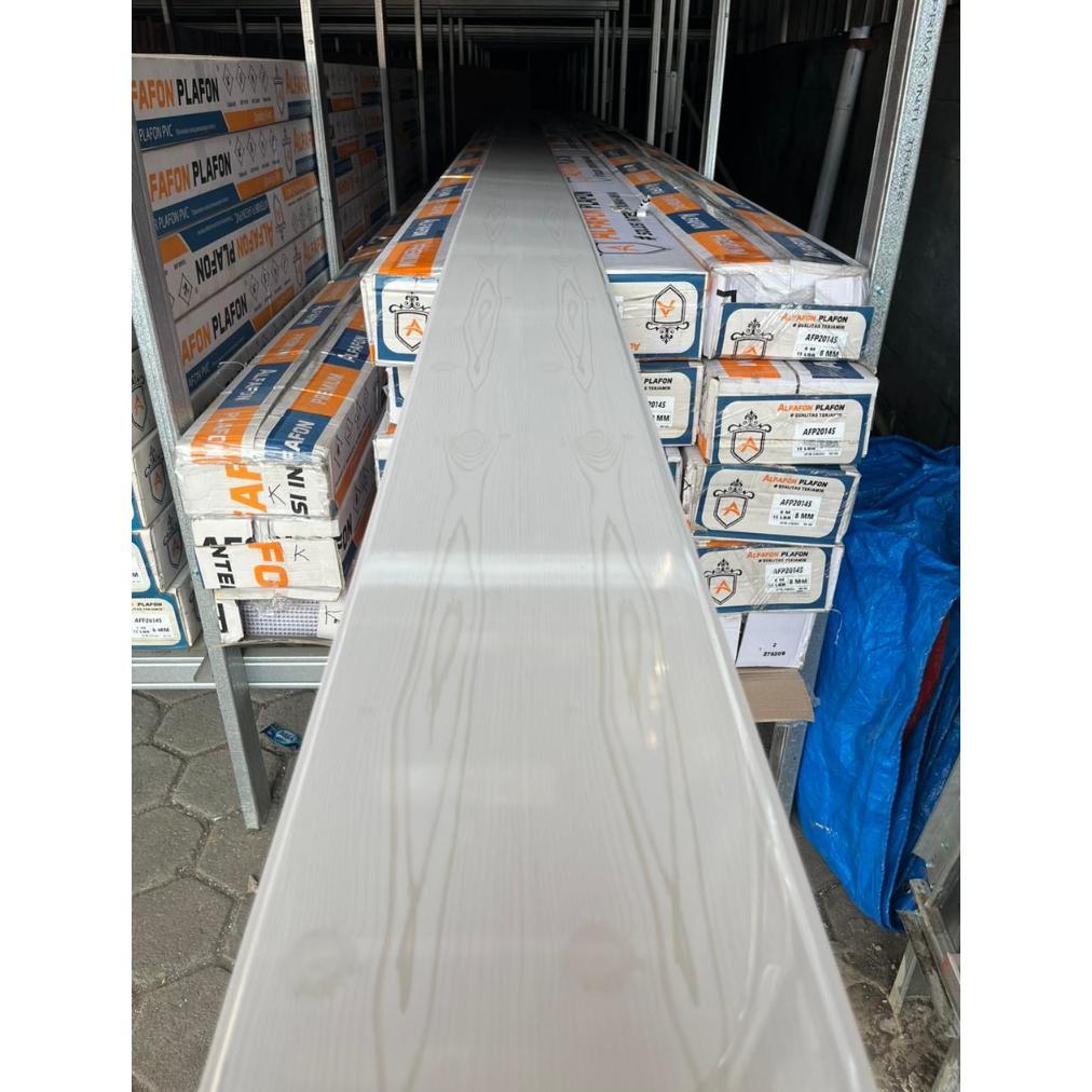 Plafon pvc putih serat kayu glossy hoda S-612