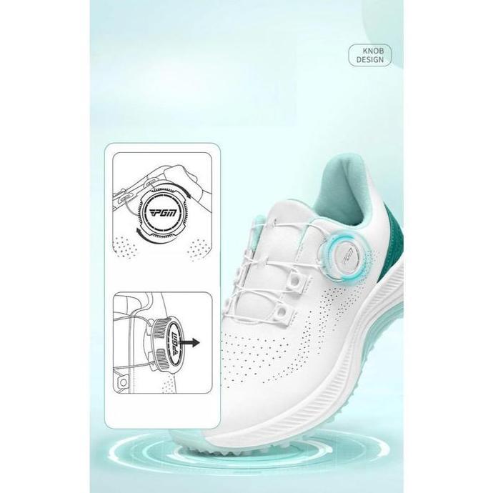 PGM Children Shoes Golf Kids Junior BOA Knob Cushioned Comfortable Waterproof Sepatu Anak Unisex Ant