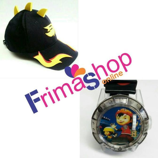 PAKET TOPI BOBOIBOY BLAZE + JAM TANGAN PROYEKTOR