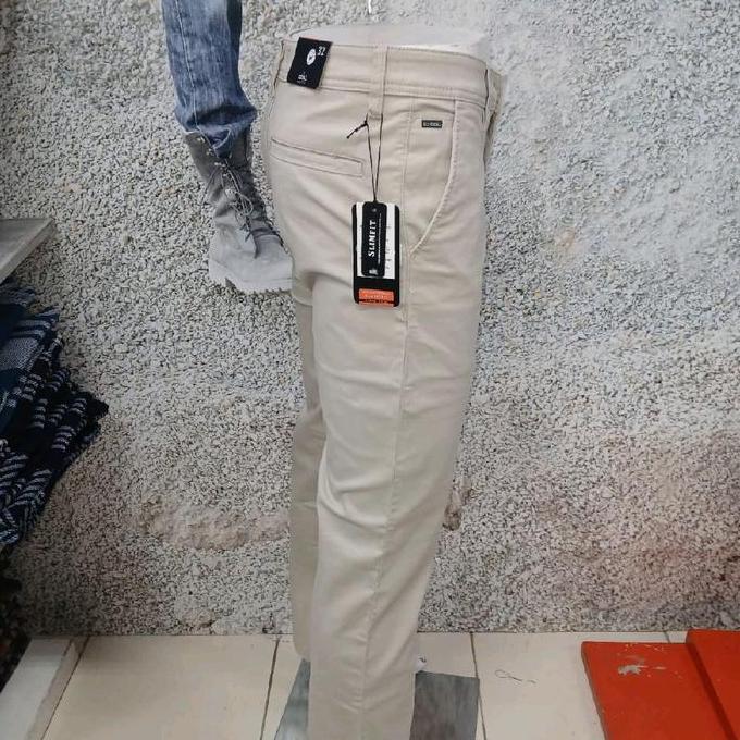 CELANA PANJANG MERK CARDINAL CDL ORIGINAL SLIMFIT PREMIUM QUALITY WARNA CREAM