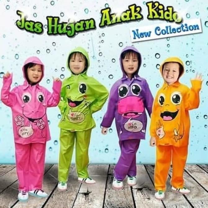 Gratong Jas Hujan Anak Kido Indoplast Mantel Jaket Celana Kecil