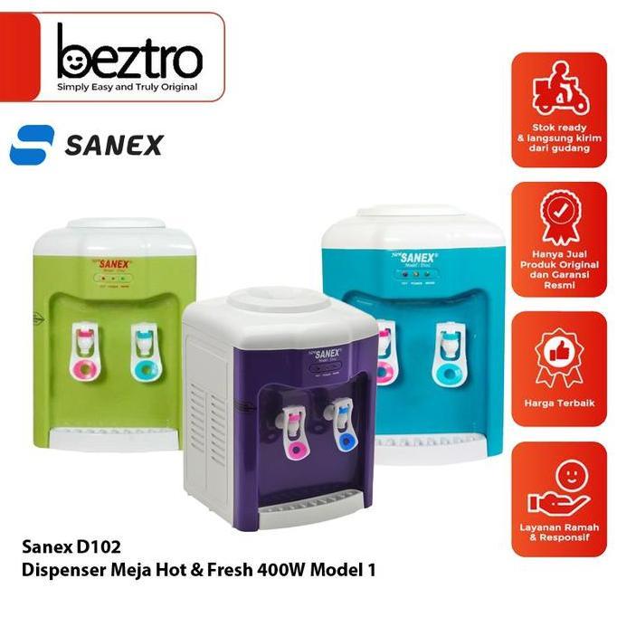 Sanex Water Dispenser D-102 D102 - Dispenser Meja Hot & Fresh 400W Model Original New Arrival Baru T