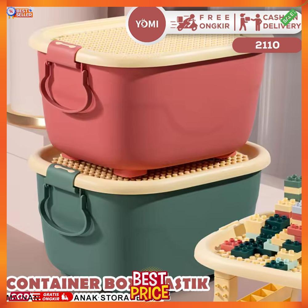 Terlaris Yomi - Mainan Block Anak-2110 / Storage Box / Container Box Plastik / Meja Dan Kursi Anak