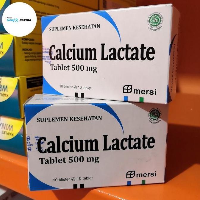 Calcium lactate 500 mg box mersi 100