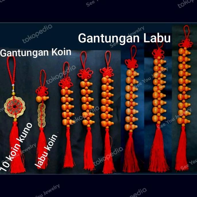 VIRALL GANTUNGAN PINTU RUMAH / KACA SPION MOBIL BOTOL LABU KAYU CINA FENGSHUI ''