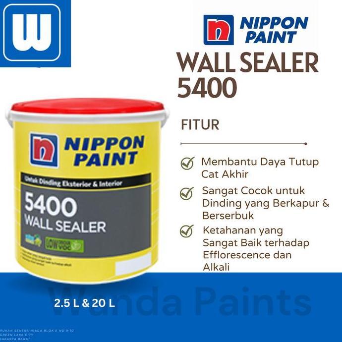 * SEALER NIPPON 5400 CAT DASAR EXTERIOR & INTERIOR PUTIH (20 KG) //