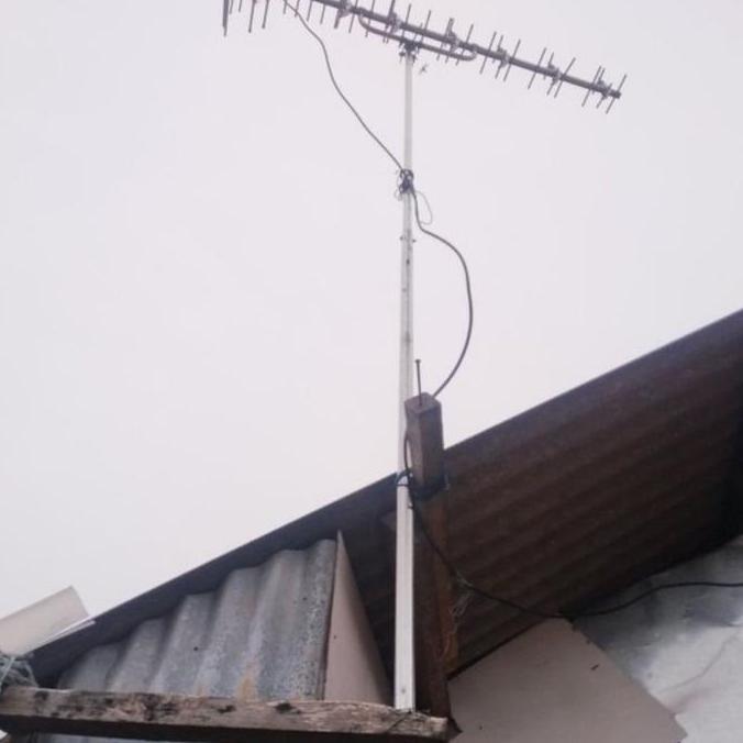 Tiang Multifungsi 3M, 3/4 Inchi. ( Cctv, Wifi, Antena Tv,Bendera Dll ),Besi  Pipa  Galvanis 2 Susun 
