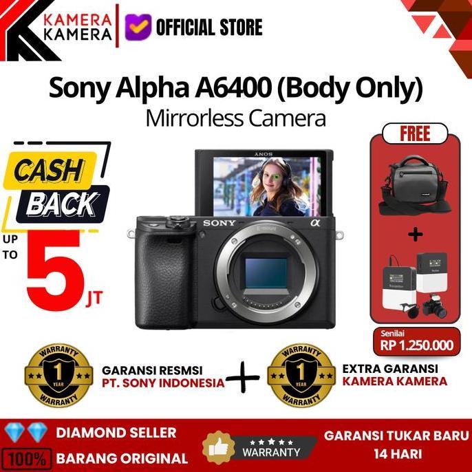 Sony Alpha a6400 / Sony 6400 Body Only Mirrorless Camera - Resmi Sony