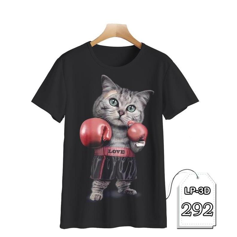 MBAYEM78 - BAJU KUCING LUCU KAOS ANAK DAN DEWASA GAMBAR KUCING PRINTING 3D #LP3D-292 FASHION TRENDY