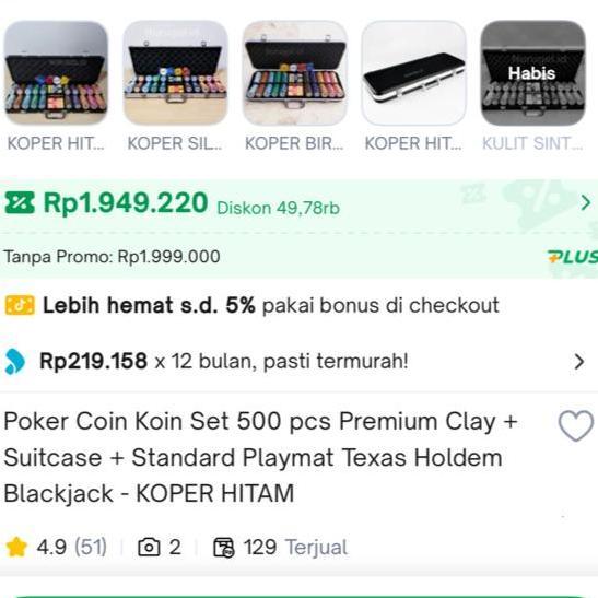 Sevekirana - Poker Chip Set 500 pcs Premium Clay Coin + Suitcase + Standard Playmat