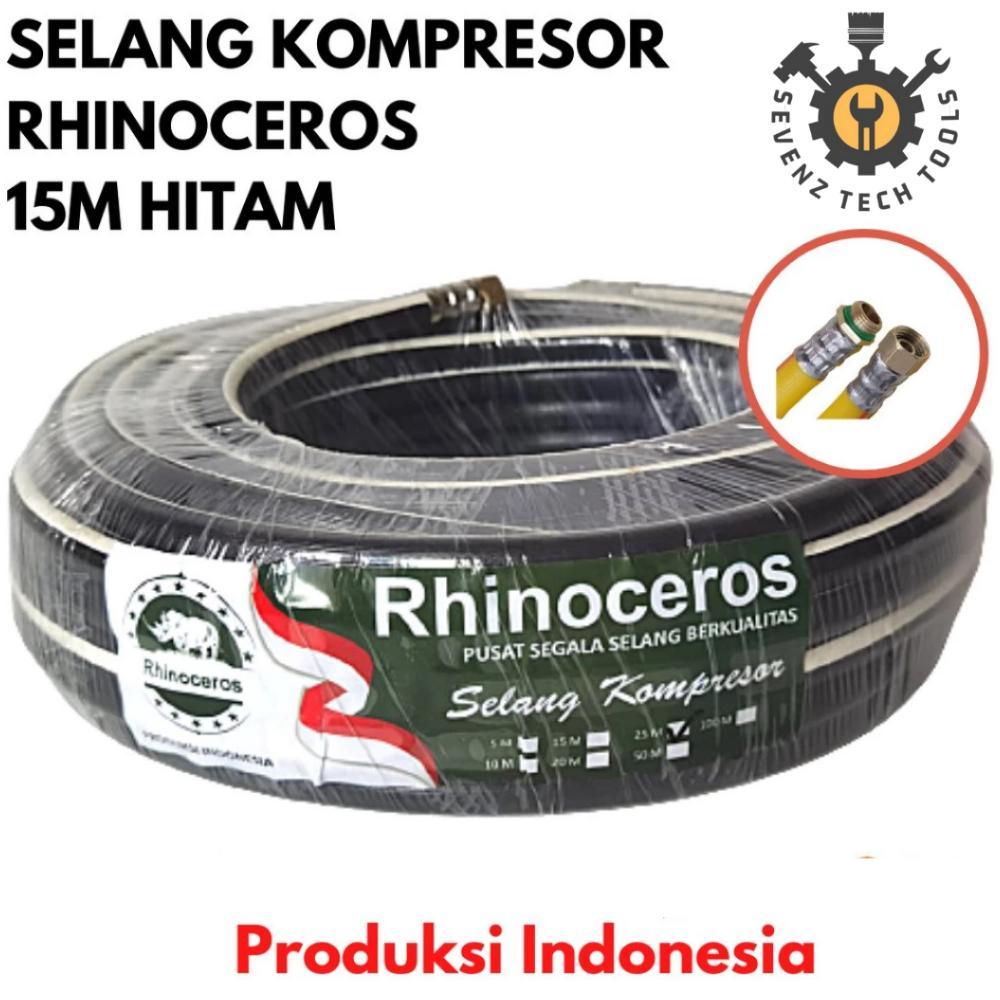 Selang Kompresor Hitam RHINOCEROS 15M Selang Kompresor Angin Selang Kompresor Air Angin Tebal