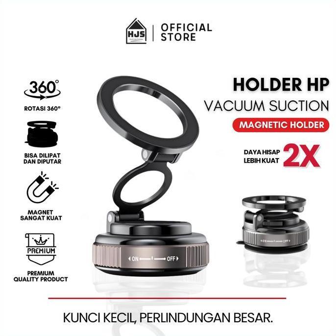nevasadah9 - hjs phone holder vacuum suction bracket magnetic kuat holder hp magnetik dudukan stand 
