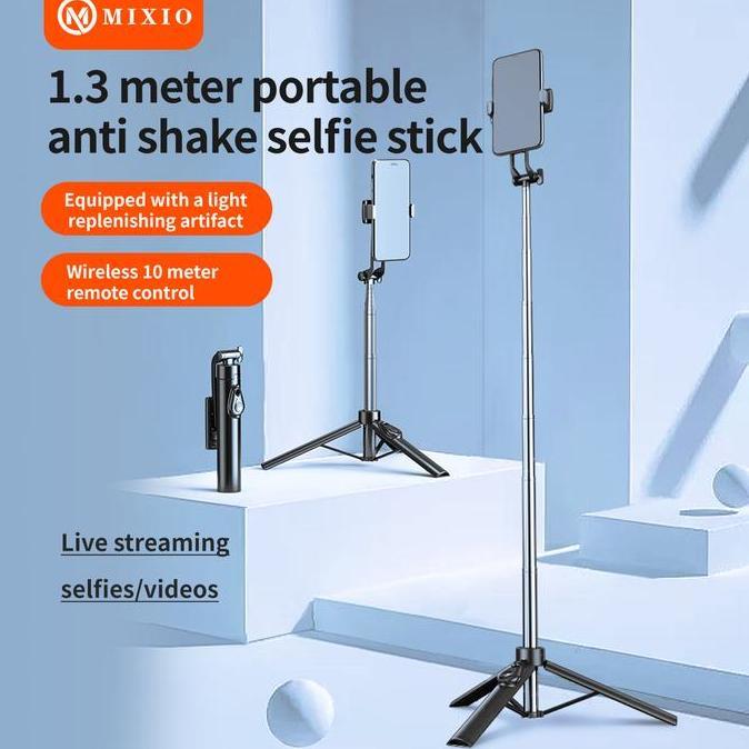 MIXIO A13 130CM Tongsis Bluetooth Selfie Stick Tripod Mini