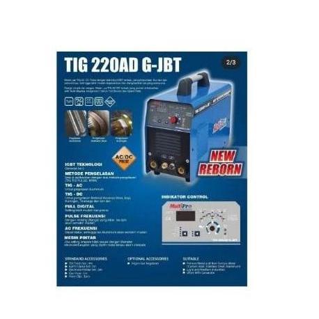 }}}}}}] MULTIPRO TIG 220AD G-JBT Mesin Travo Las Argon 1 Phase TIG  200A
