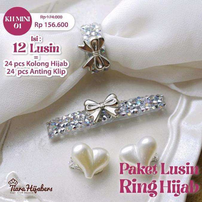 Tiara Hijaber-Peket Usaha 1 Lusin murah ring hijab-kolong hijab-Kekinian-Mewah-Murah
