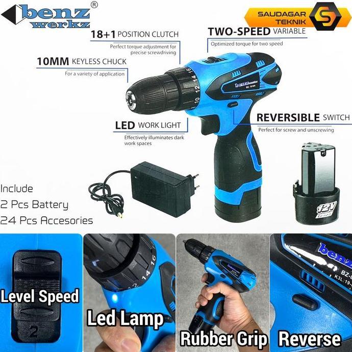 Mesin Bor Baterai Batre Mesin Bor Cordless Drill