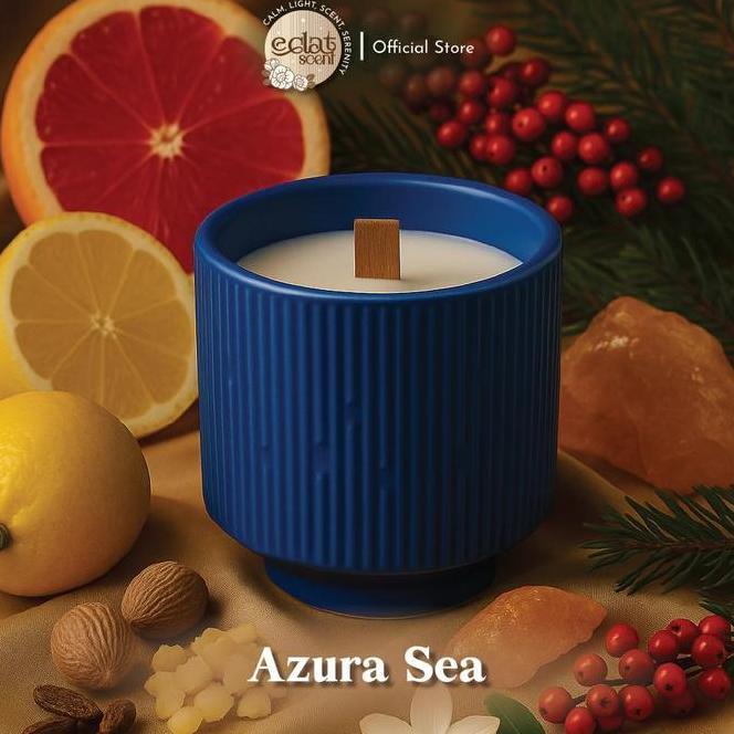 Eclat Candles Fresh L Woody Aromatherapy Candle Lilin Kedelai Estetik Cup Keramik Colorful 5 Pilihan