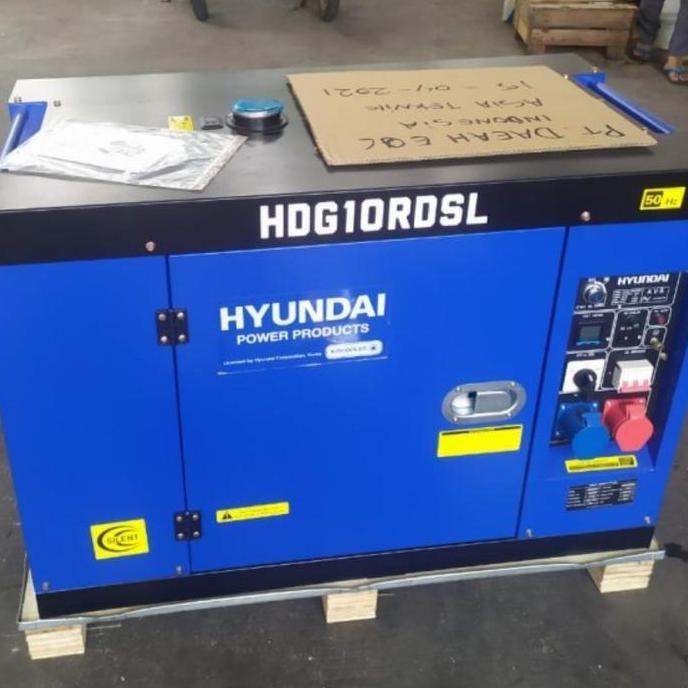 =+=+=+] Genset Silent 10kva HYUNDAI FULL Power Double Voltage HDG10RDSL HDG 10
