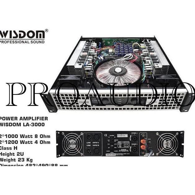 TERBARU - Power Amplifier Wisdom LA3000 LA 3000 LA-3000 2 Channel Original