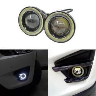 LED FOGLAMP / FOGLIGHT ANGEL EYES 89MM PROJECTOR UNIVERSAL
