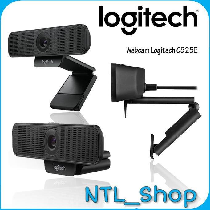Webcam Logitech C925E - Kualitas HD 1080p/30fps, Autofocus & Shutter Privasi Internal