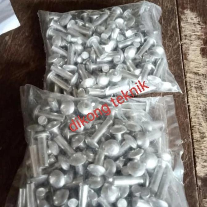 Paku Keling Alumunium M6 x 20mm-Paku Keling 6mm Panjang 20mm (1000pcs)
