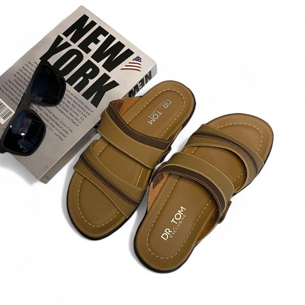 Free Ongkir Sandal Pria Kulit Import Casual Dr.Tom Kode Dr 01